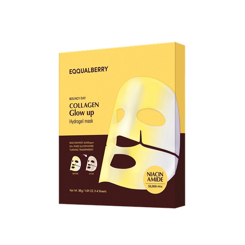 EQQUALBERRY - COLLAGEN GLOW UP HYDROGEL MASK (30G*4EA)