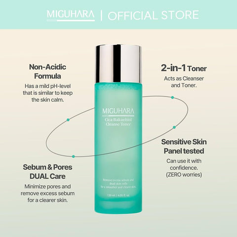 MIGUHARA - Cica Bakuchiol Cleanse Toner 120ml