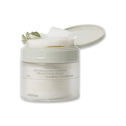CELIMAX - Ji Woo Gae Cica BHA Blemish Toner Pad (60pads)