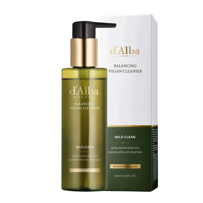 D' ALBA - MILD SKIN BALANCING VEGAN CLEANSER 200ML