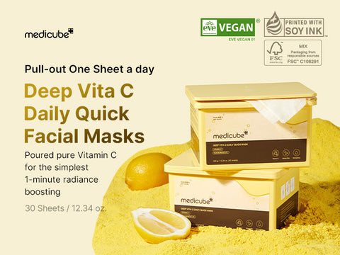 MEDICUBE - DEEP VITA C DAILY QUICK MASK (30pcs)