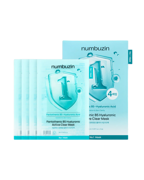 Numbuzin -  No.1 Pantothenic B5 Hyaluronic Active Clear Mask 5ea