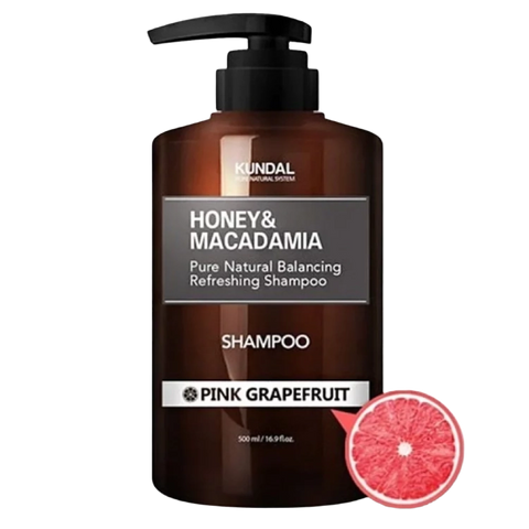 KUNDAL - HONEY & MACADAMIA NATURE SHAMPOO PINK GRAPEFRUIT 500ML