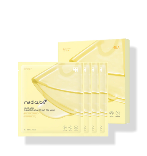MEDICUBE - KOJIC ACID TURMERIC BRIGHTENING GEL MASK 4EA